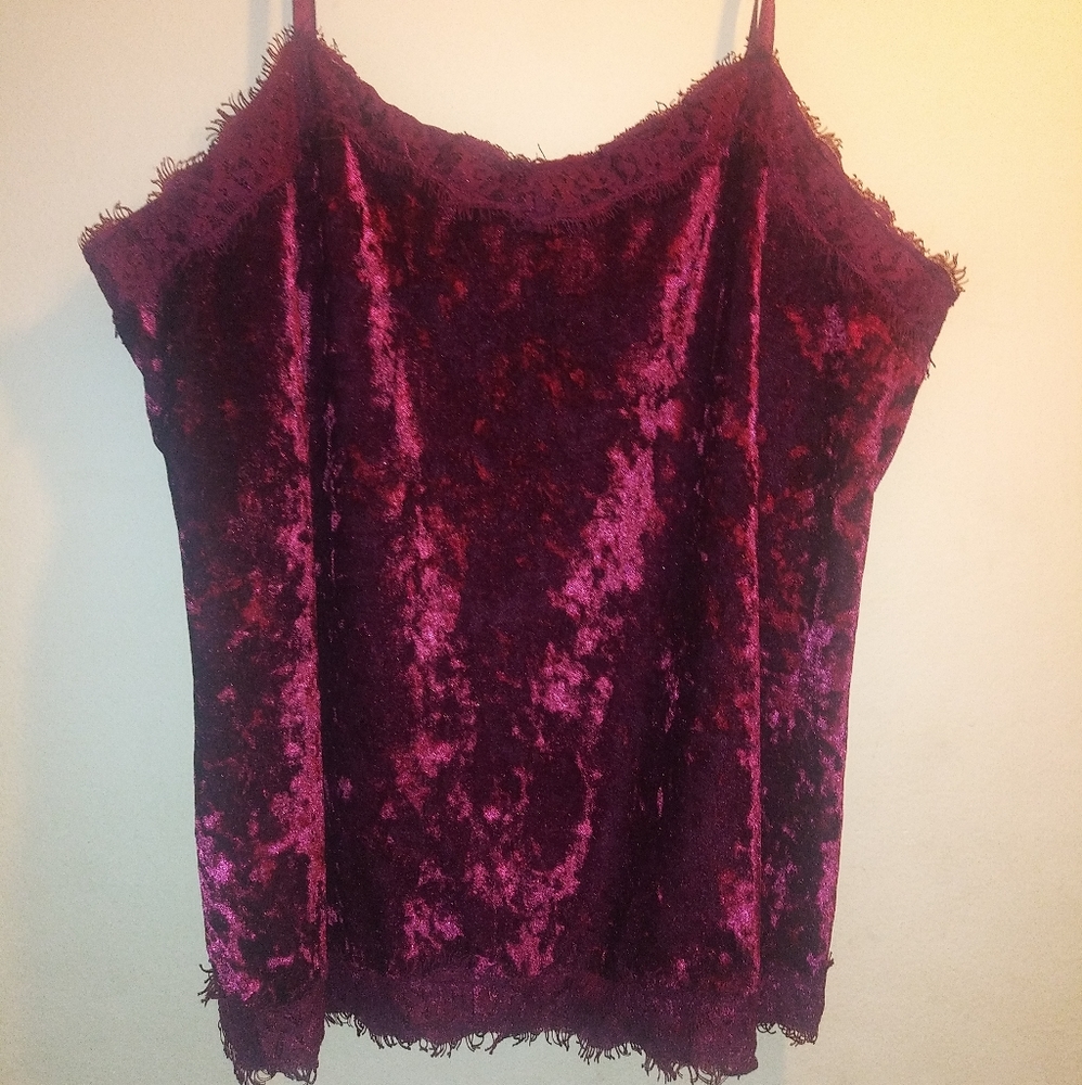 No boundaries Velvet blouse with Adjustable straps, Velvet top - Picture 2 of 5